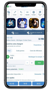 Comment parier sur 1xBet dans l'application mobile