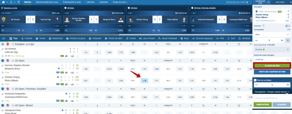 Comment placer des paris en direct en ligne