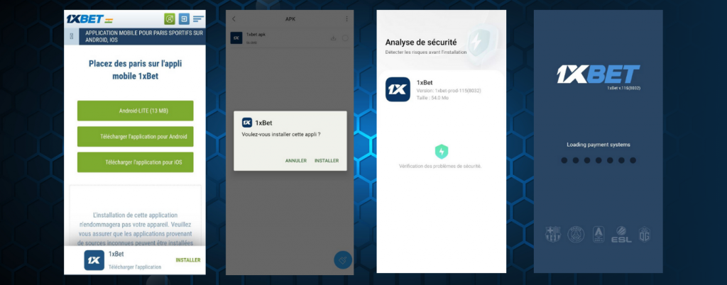 Comment télécharger et installer le fichier 1xBet APK